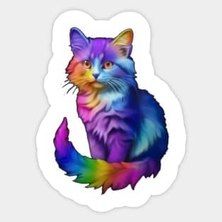 Beautiful multicolor cat! Sticker